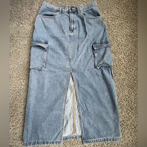 Sincerely Jules Blue Denim Maxi Skirt